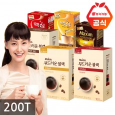 [맥심] 맥심 부드러운블랙커피믹스200t