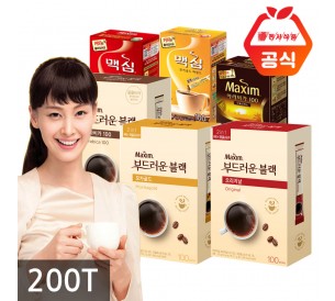 [맥심] 맥심 부드러운블랙커피믹스200t