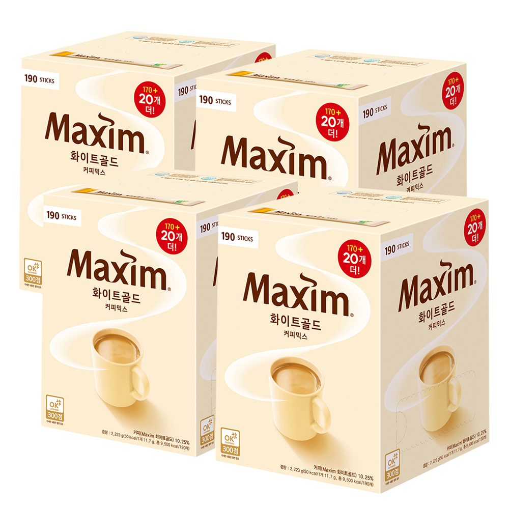 맥심 화이트골드(170T+20T)x4 총760T