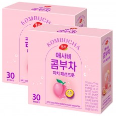 애사비 콤부차 피치 패션프롯 150g 30Tx 2개입 총 60T