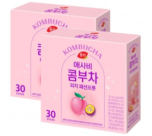 애사비 콤부차 피치 패션프롯 150g 30Tx 2개입 총 60T