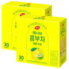 애사비 콤부차 레몬라임 150g 30Tx2개 총 60T